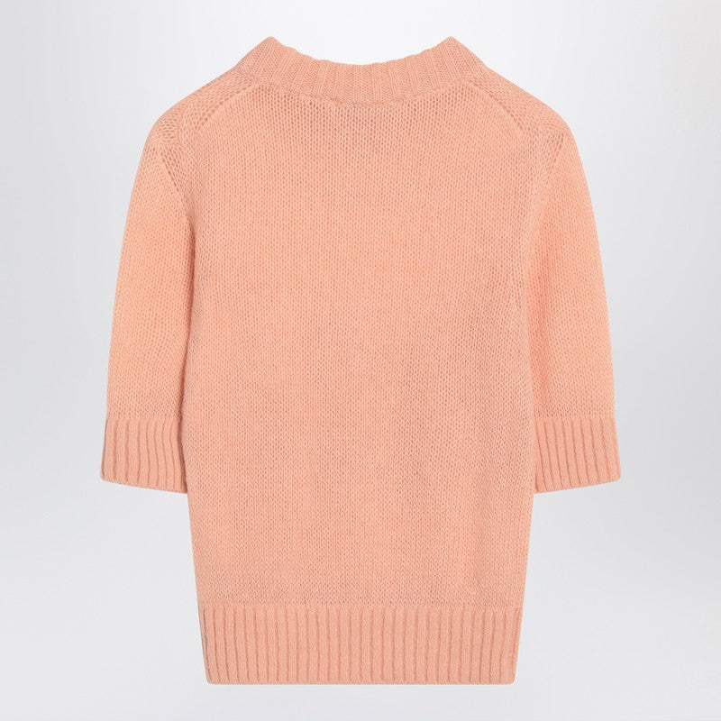 Chloé Peach Colored Top with Logo Embroidery Glam Steals