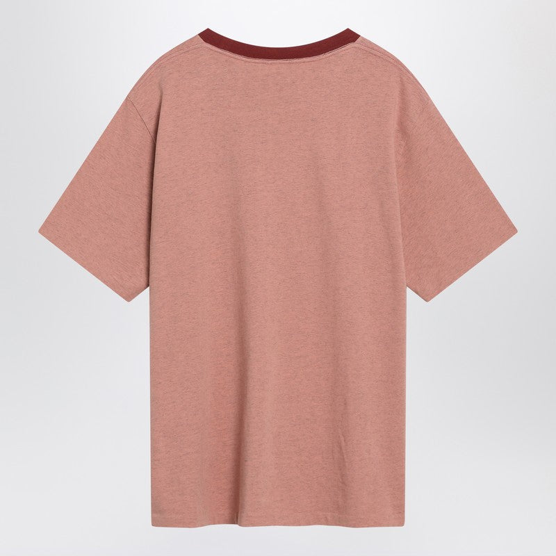 Chloé Pink Cotton T-shirt with Logo Glam Steals