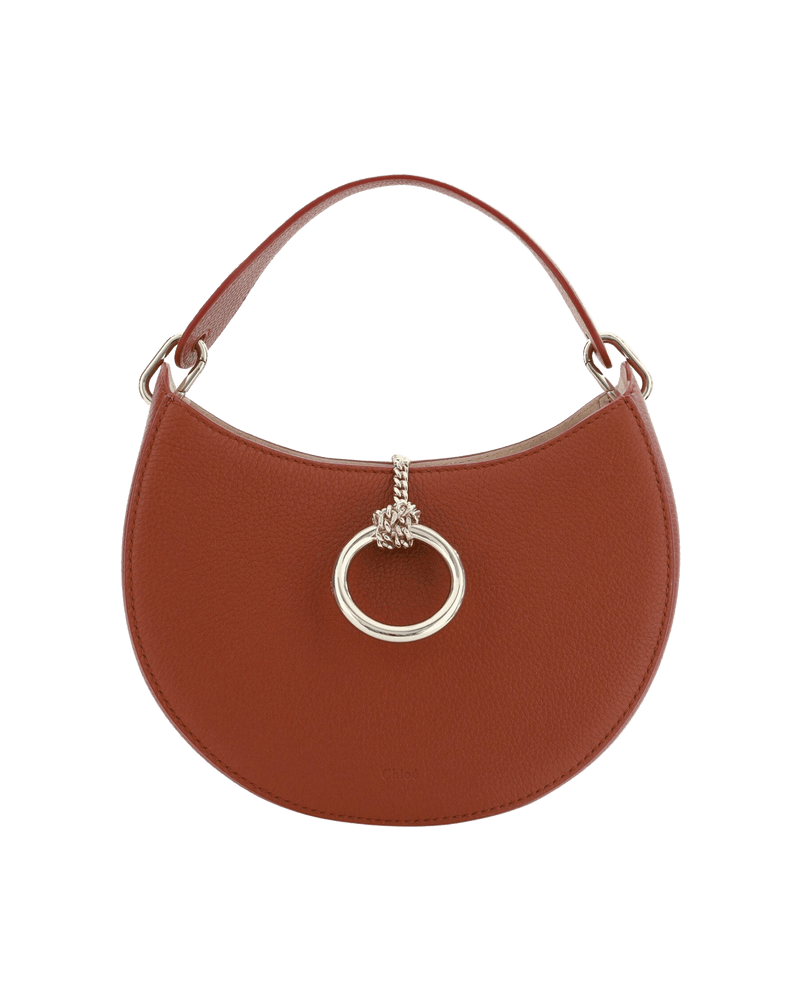 Chloé Sepia Small ArlèNe Leather Shoulder Brown Bag Glam Steals
