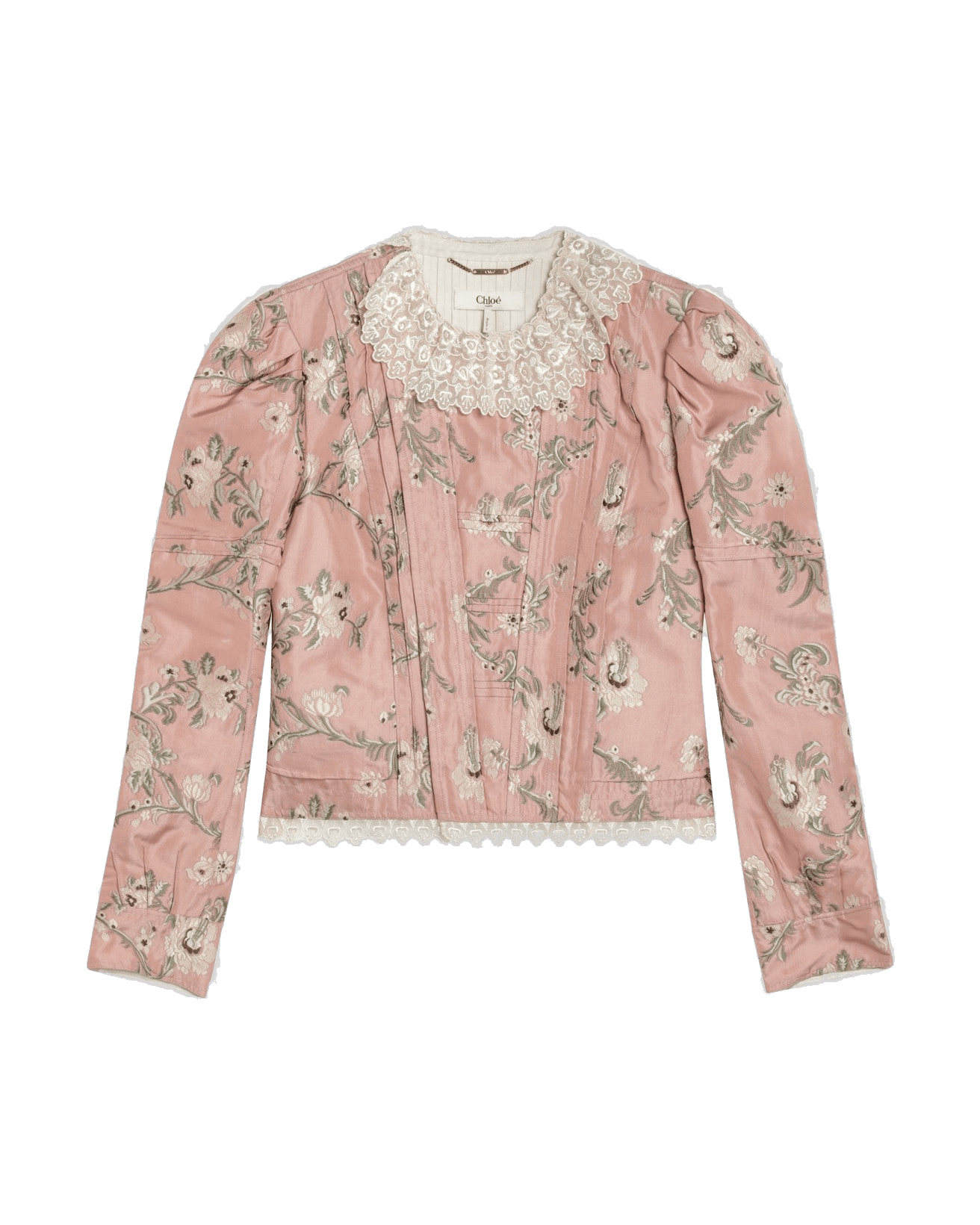 Chloé Silk Baroque Blend Taffeta Jacket with Floral Jacquard Glam Steals