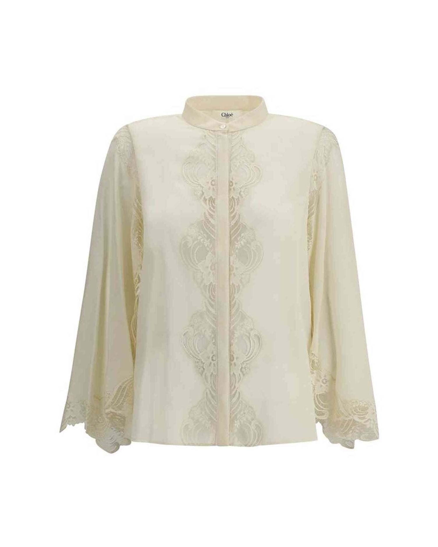 Chloé Silk Georgette And Lace Blouse Glam Steals