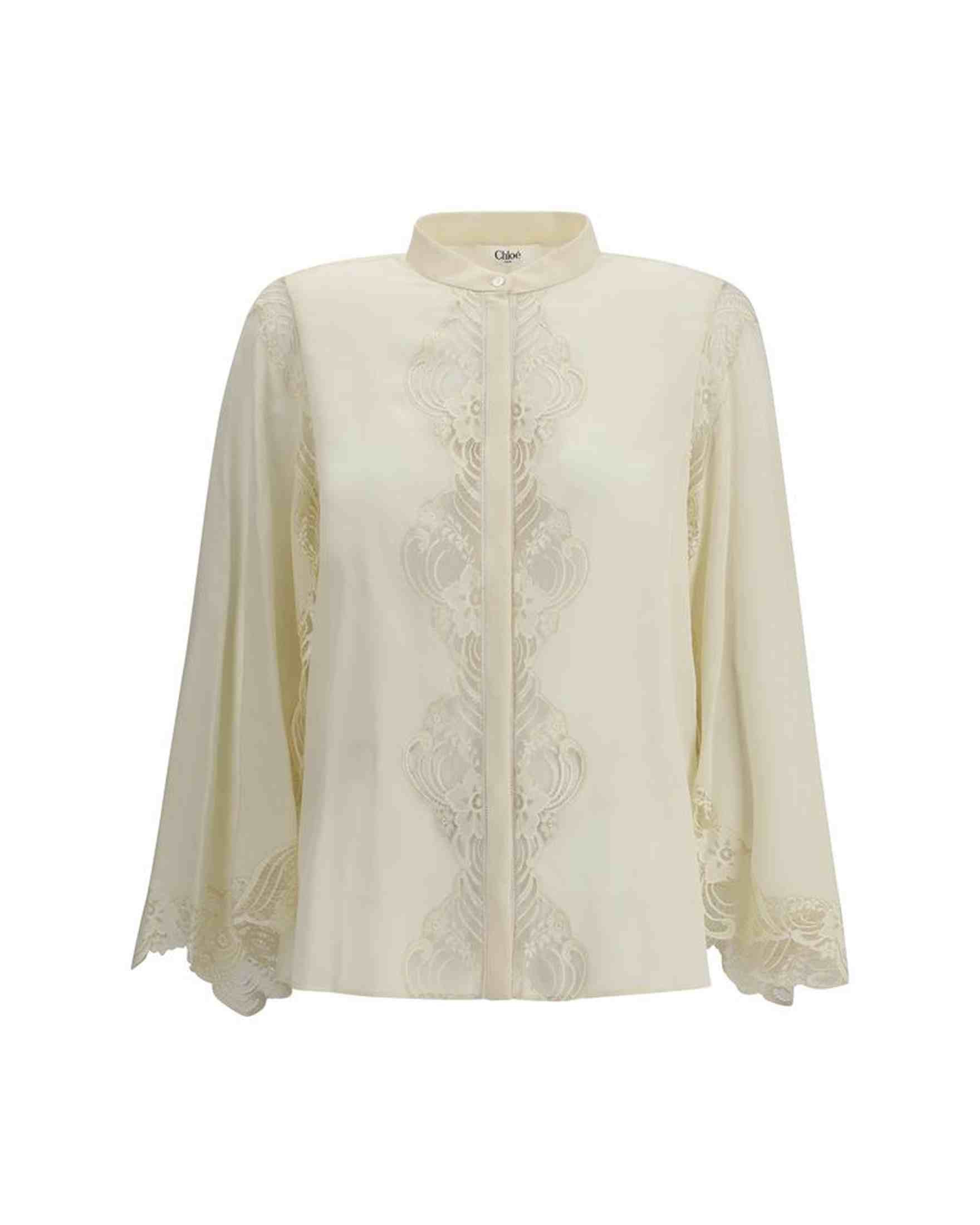 Chloé Silk Georgette And Lace Blouse Glam Steals