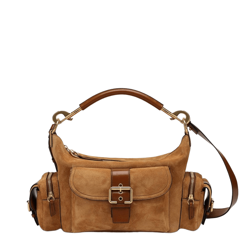 Chloé Suede Tan Coloured Leather Camera Bag Glam Steals
