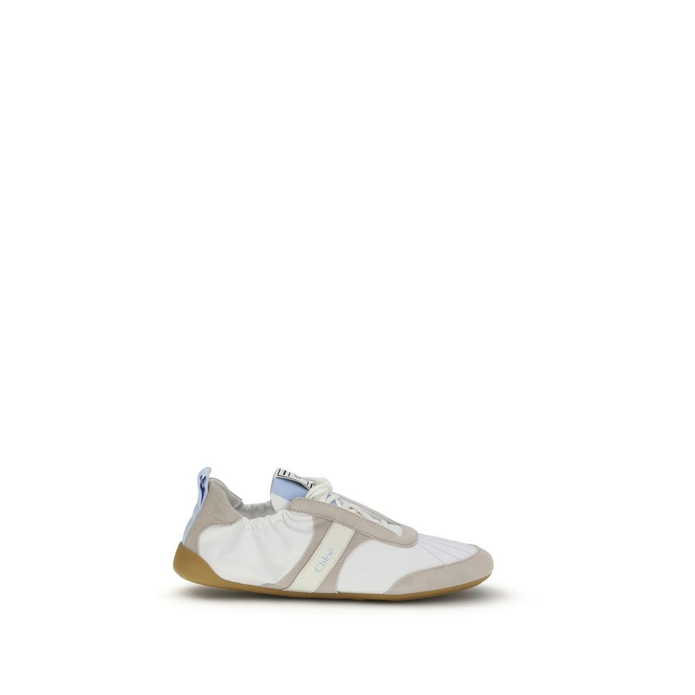 Chloé White Calf Leather Bos Taurus Athletic Sneakers