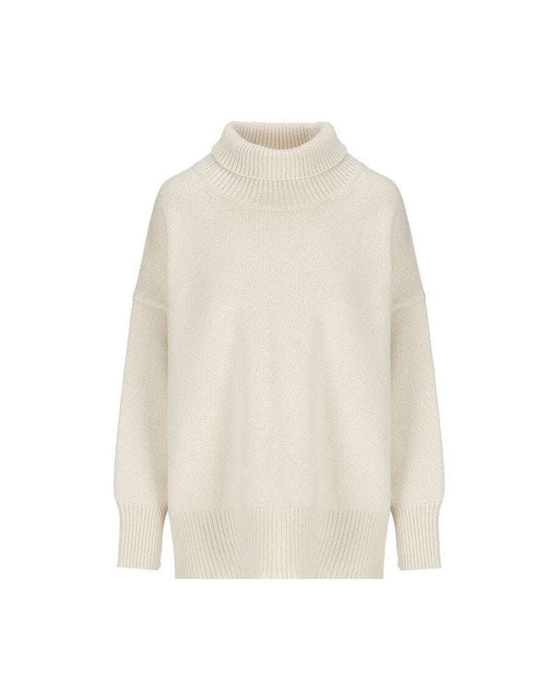 Chloé White Cashmere Turtleneck Sweatshirt 