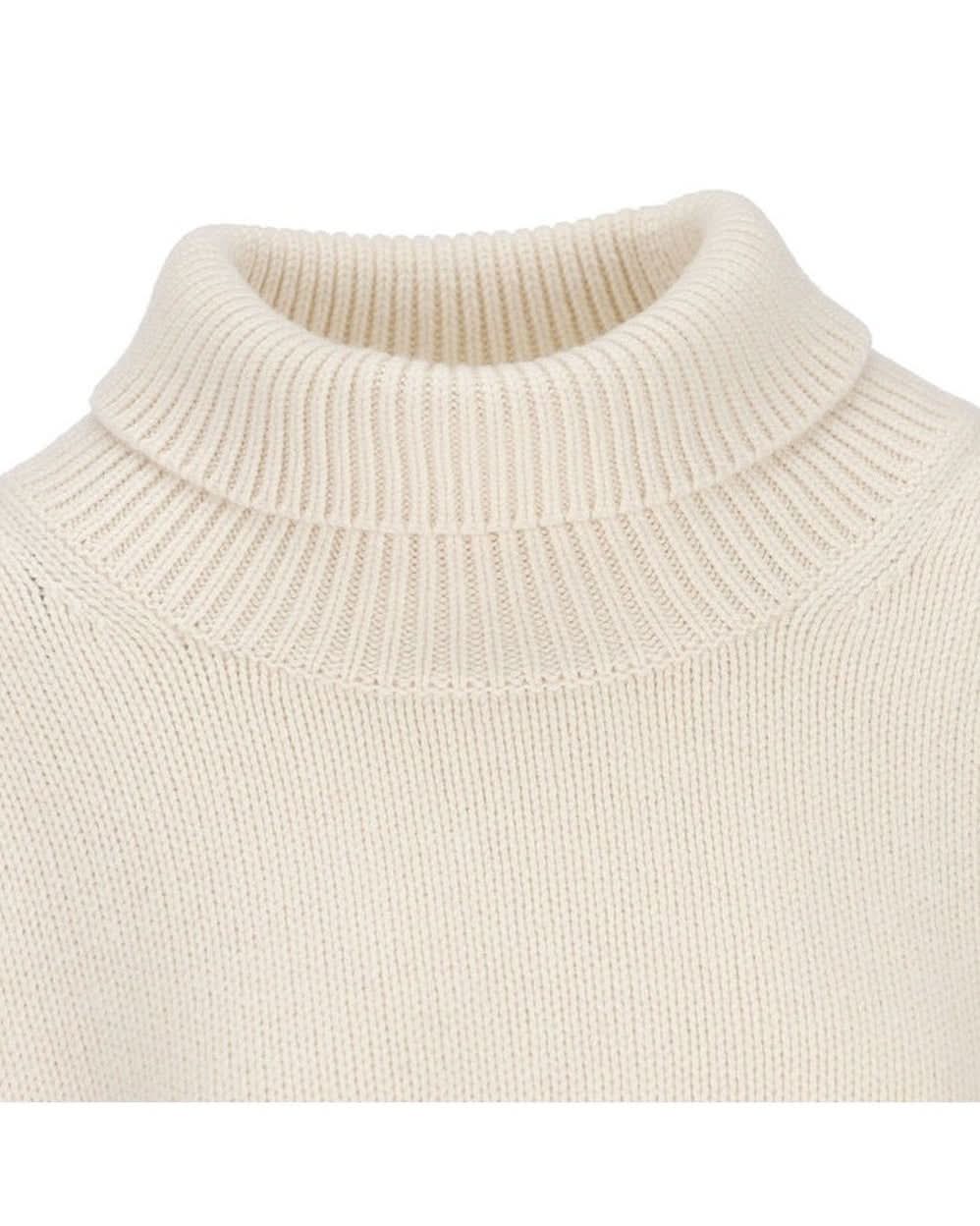 Chloé White Cashmere Turtleneck Sweatshirt 