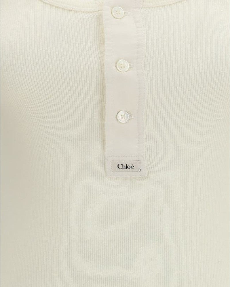 Chloé White Cotton Long Sleeve T-shirt Glam Steals