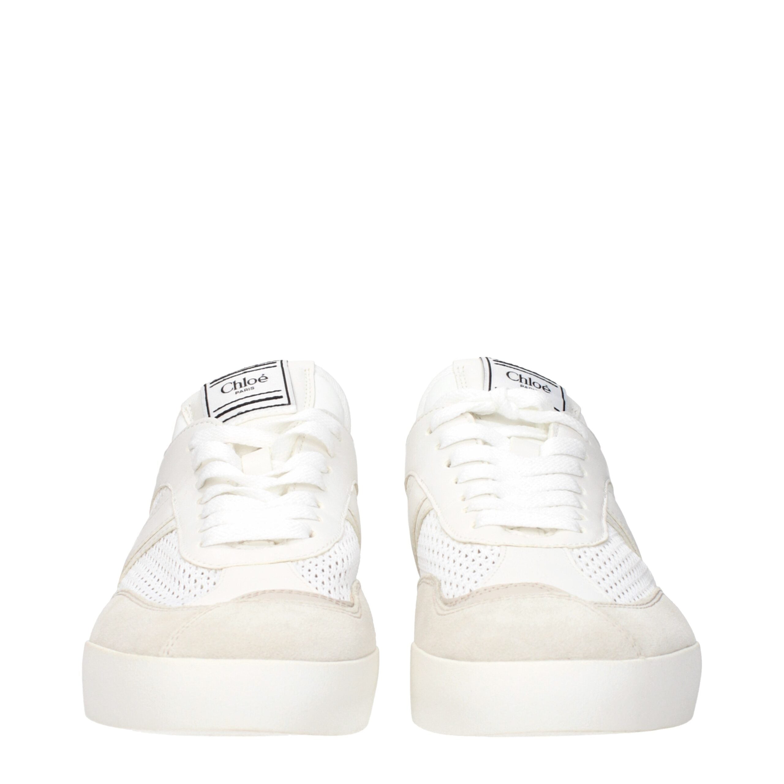 Chloé White Fabric Low Top Glam Steals