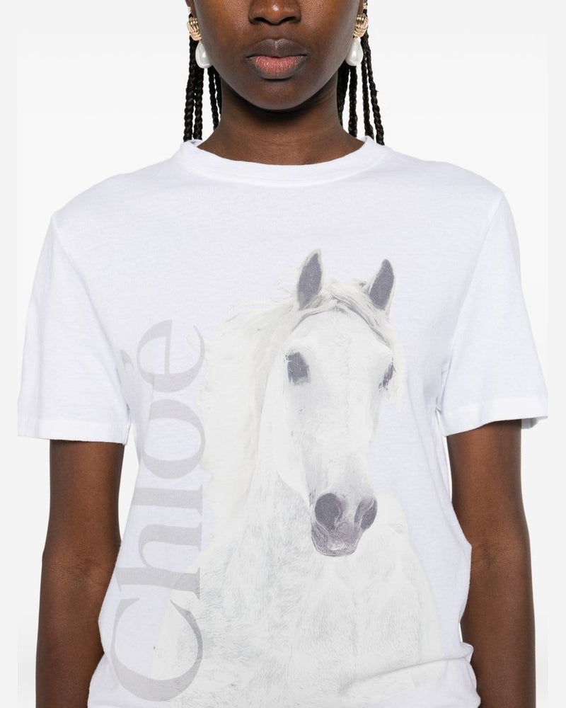 Chloé White Polo T-Shirt Topwear