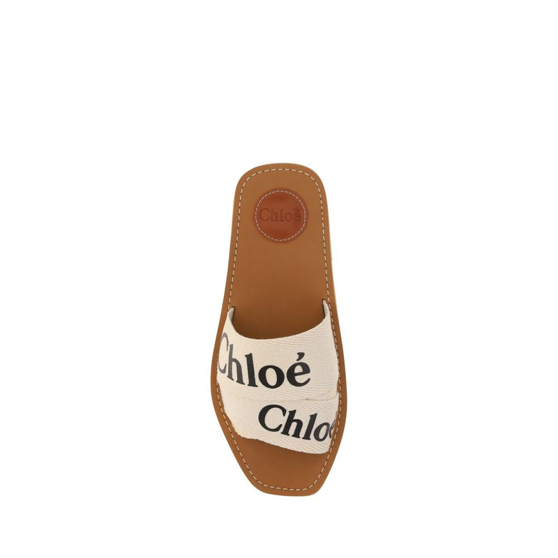 Chloé White Rubber Flat Sandals Glam Steals