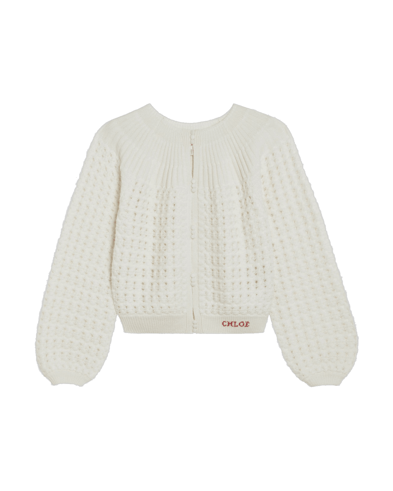 Chloé Wool Milk Colored and Cashmere Knit Cardigan Glam Steals