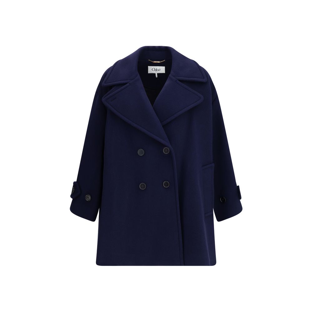 Chloé Wool Oversized Double Breasted Coat Glam Steals