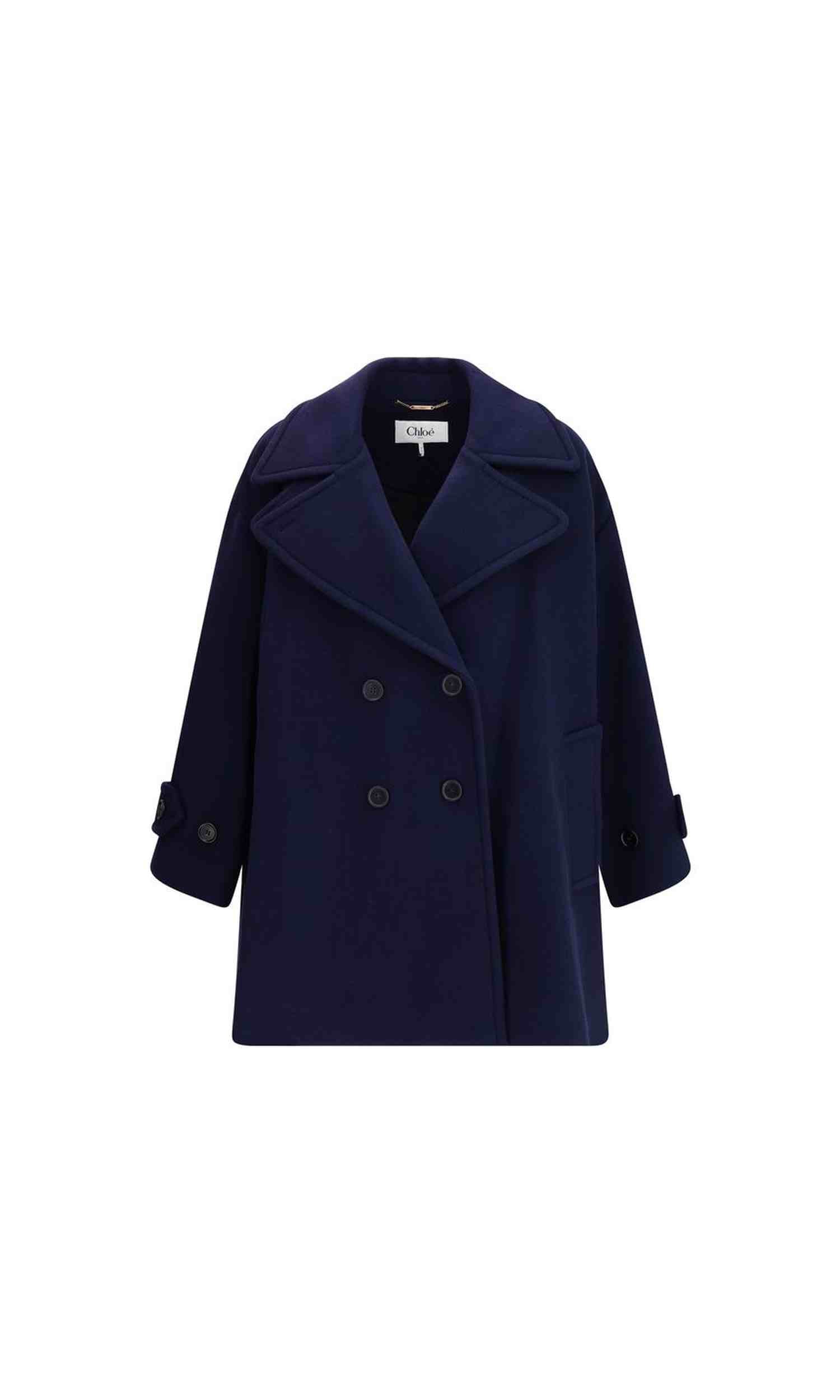 Chloé Wool Oversized Double Breasted Coat Glam Steals