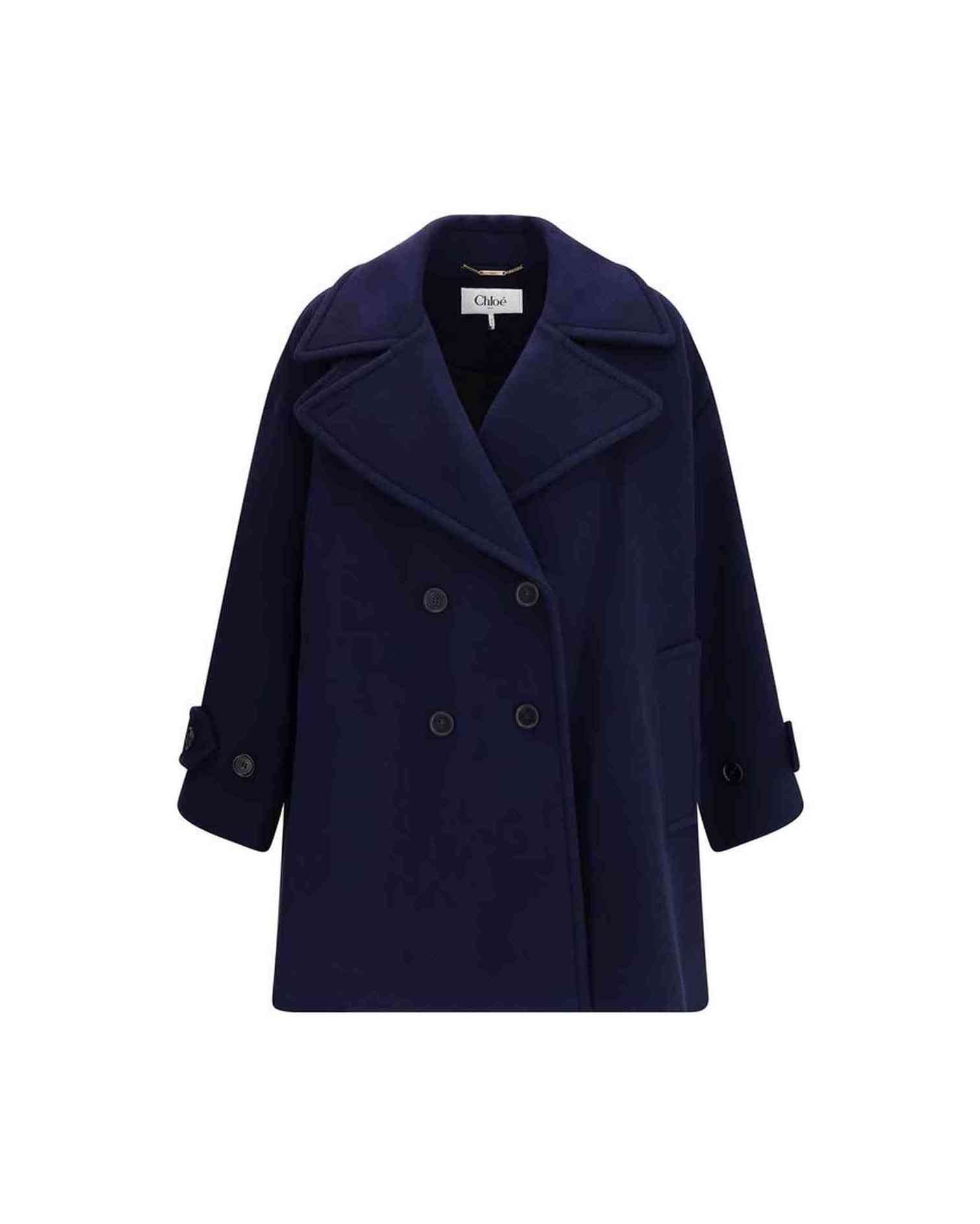 Chloé Wool Oversized Double Breasted Coat Glam Steals