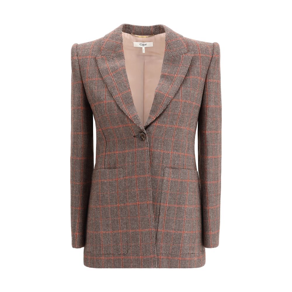 Chloé Wool Plaid Blazer Glam Steals