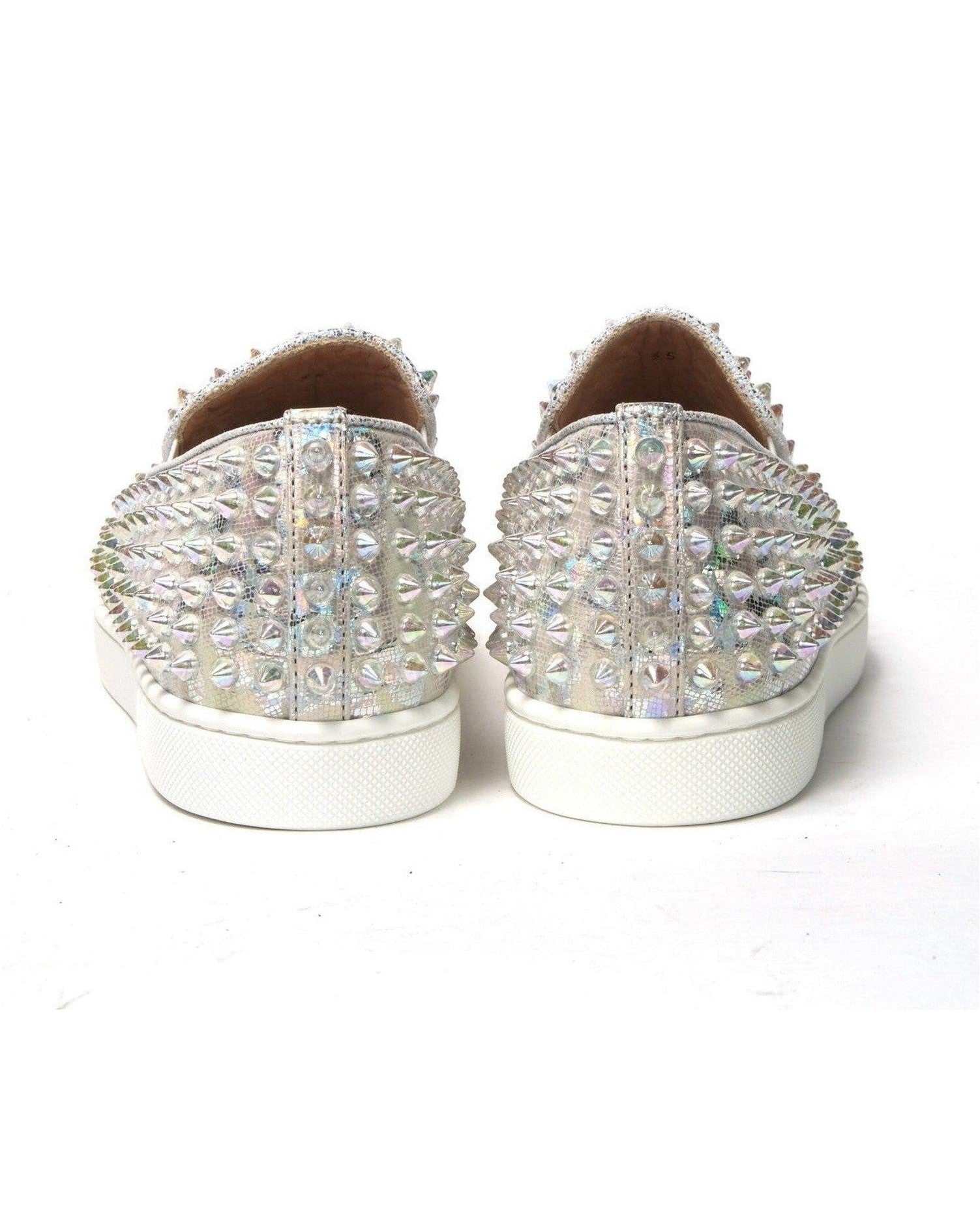 Christian Louboutin Ab/ Ab Roller Boat Woman Flat White Clear Sneaker Glam Steals