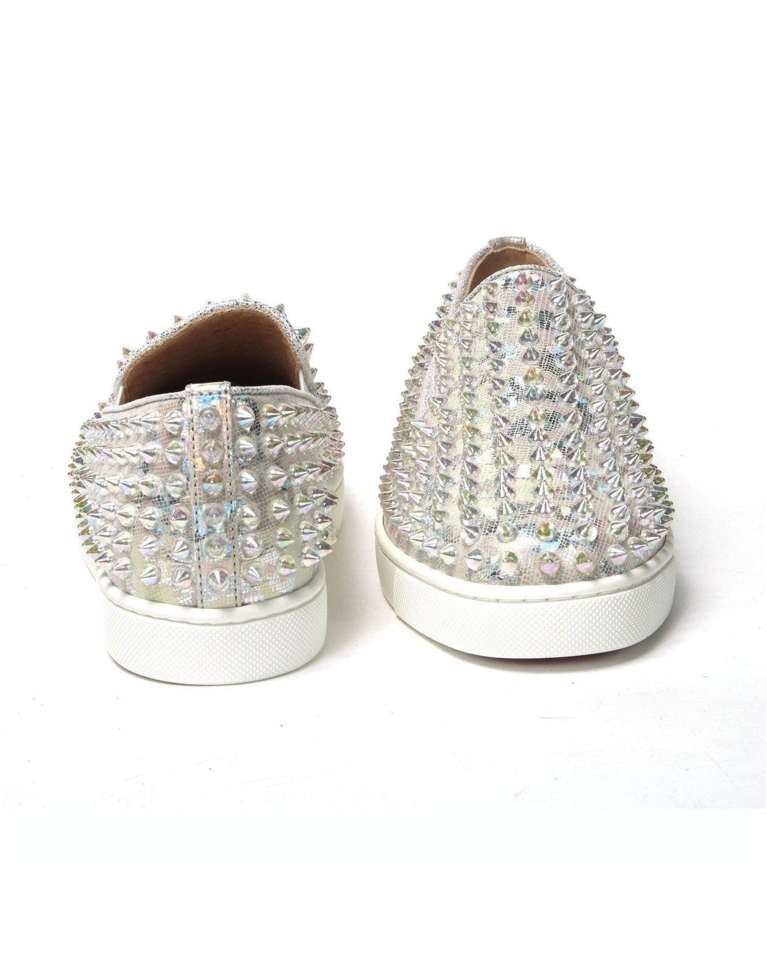 Christian Louboutin Ab/ Ab Roller Boat Woman Flat White Clear Sneaker Glam Steals