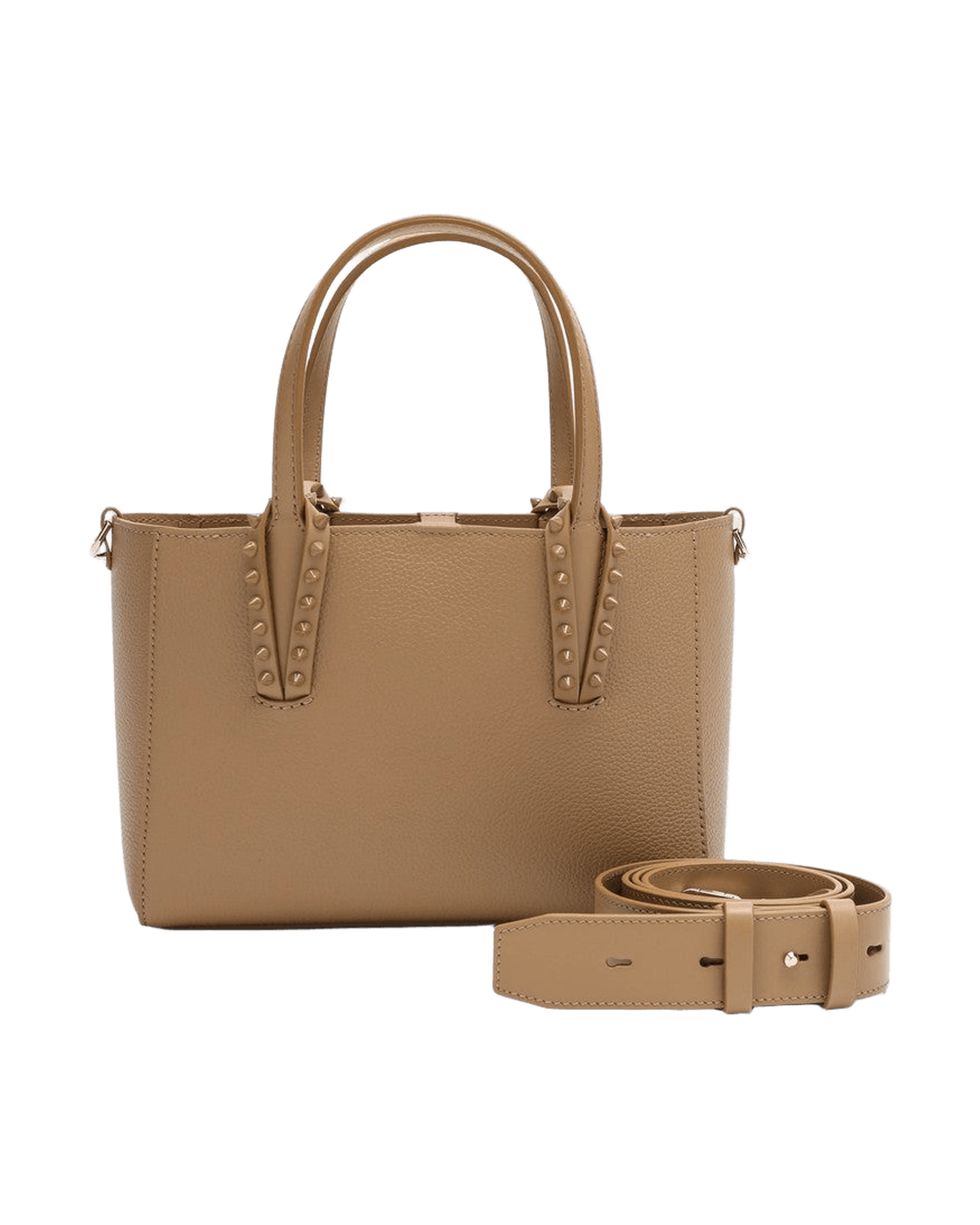 Christian Louboutin Beige Leather Cabata Mini Tote Bag Glam Steals