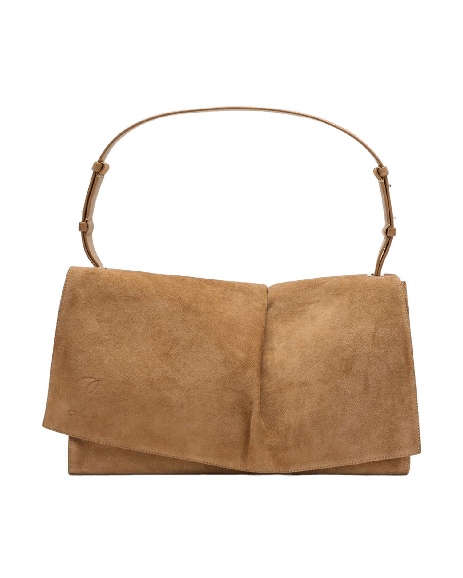Christian Louboutin Beige Suede Baggy Small Shoulder Bag Glam Steals