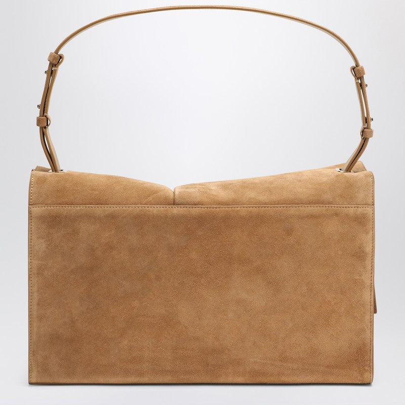 Christian Louboutin Beige Suede Baggy Small Shoulder Bag in Glam Steals