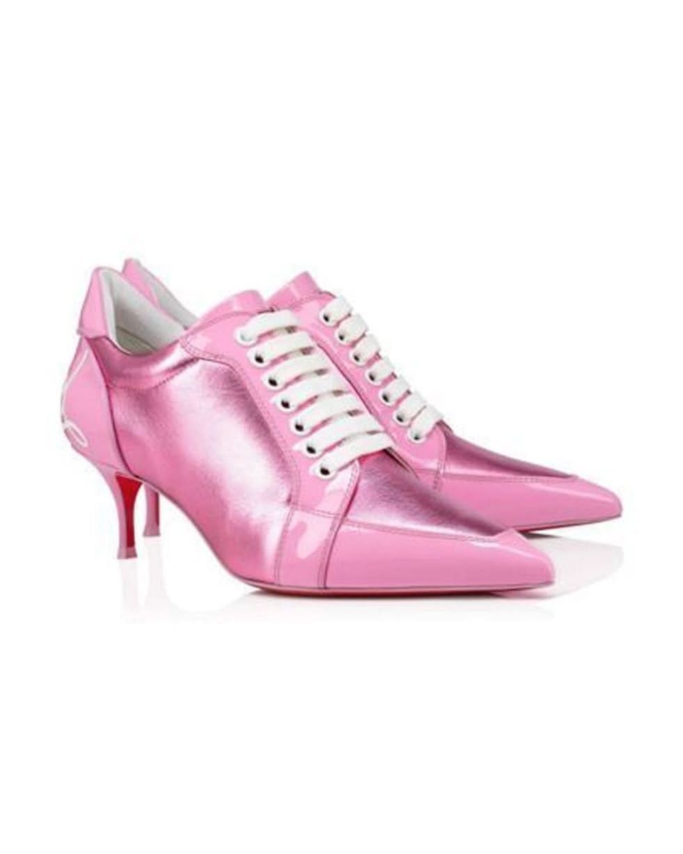 Christian Louboutin Lace Calfskin Up Heels