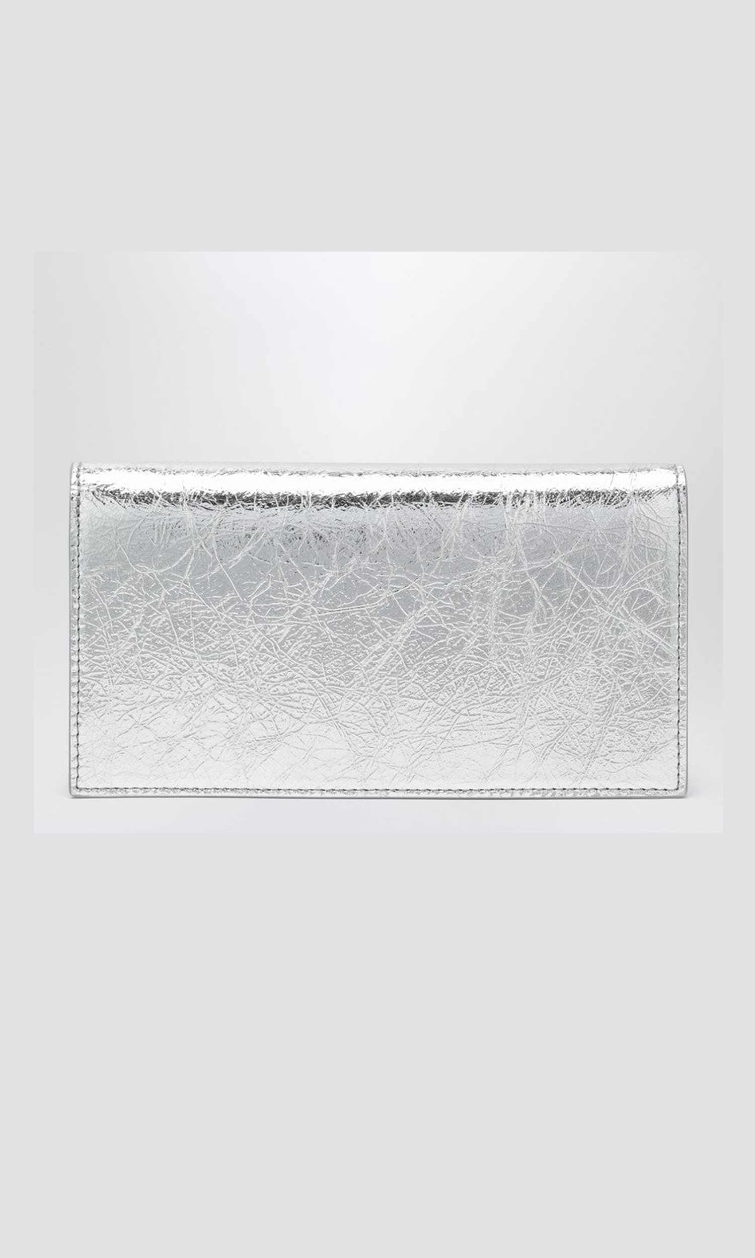 Christian Louboutin Silver Leather Loubi54 Laminated Clutch Bag Glam Steals