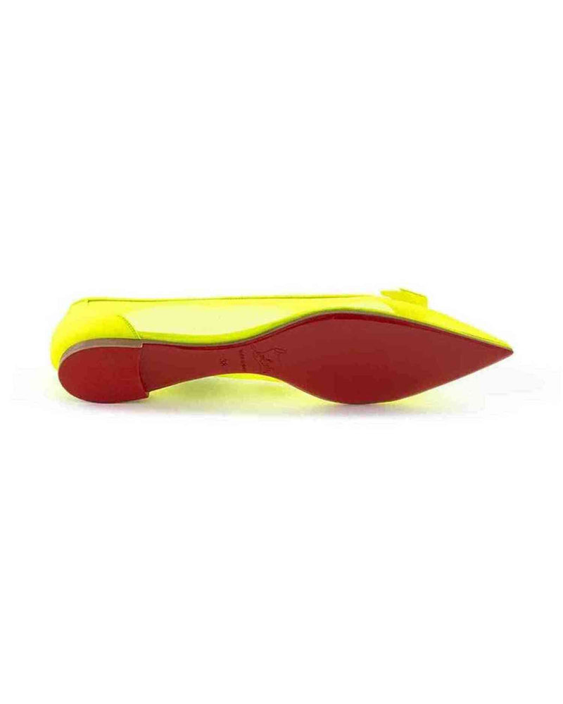 Christian Louboutin Yellow Mesh Sunshine Flat Elegance Flats