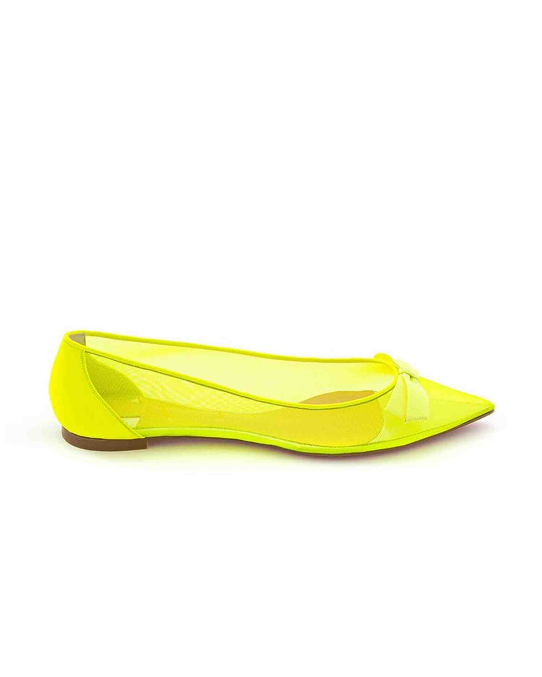 Christian Louboutin Yellow Mesh Sunshine Flat Elegance Glam Steals