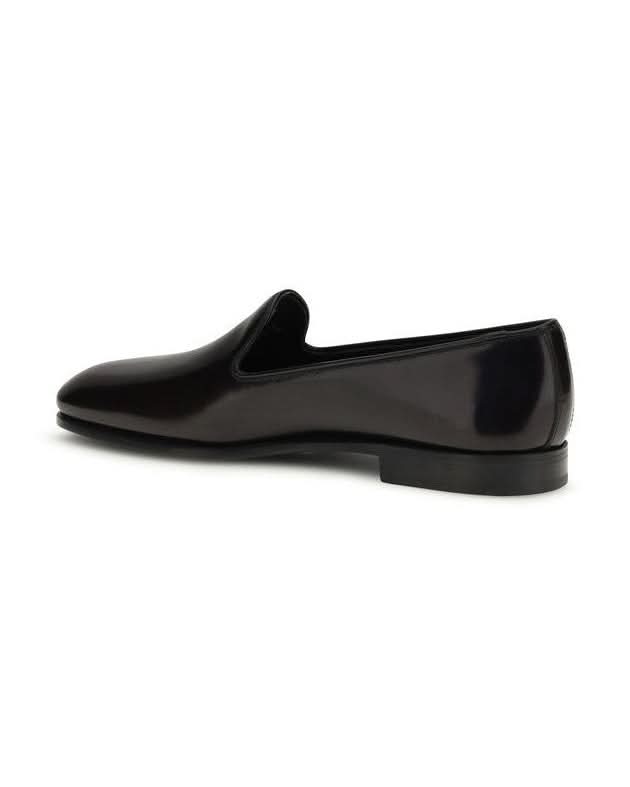 Church's Black Calf Leather Bos Taurus Slip On Loafers 