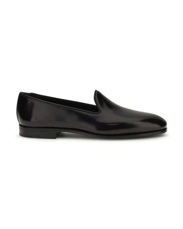 Church's Black Calf Leather Bos Taurus Slip On Loafers 