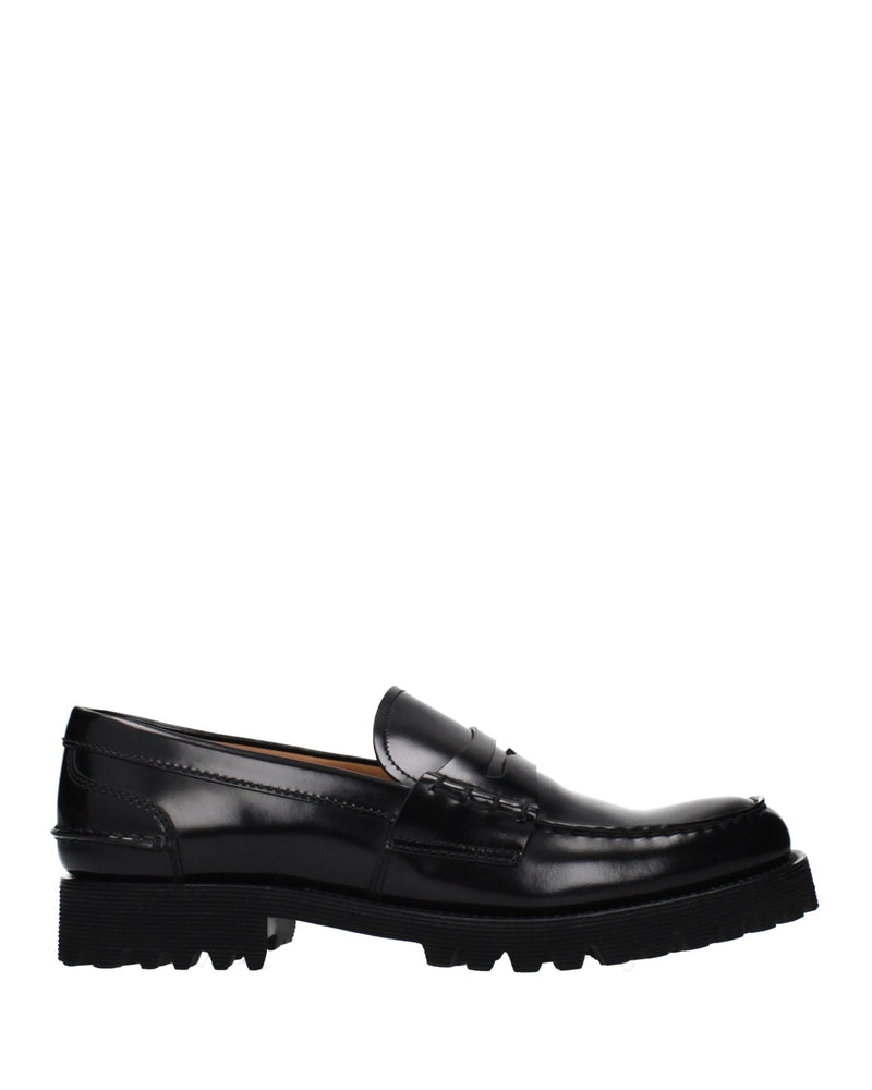 Church's Black Leather Slip On Loafers 