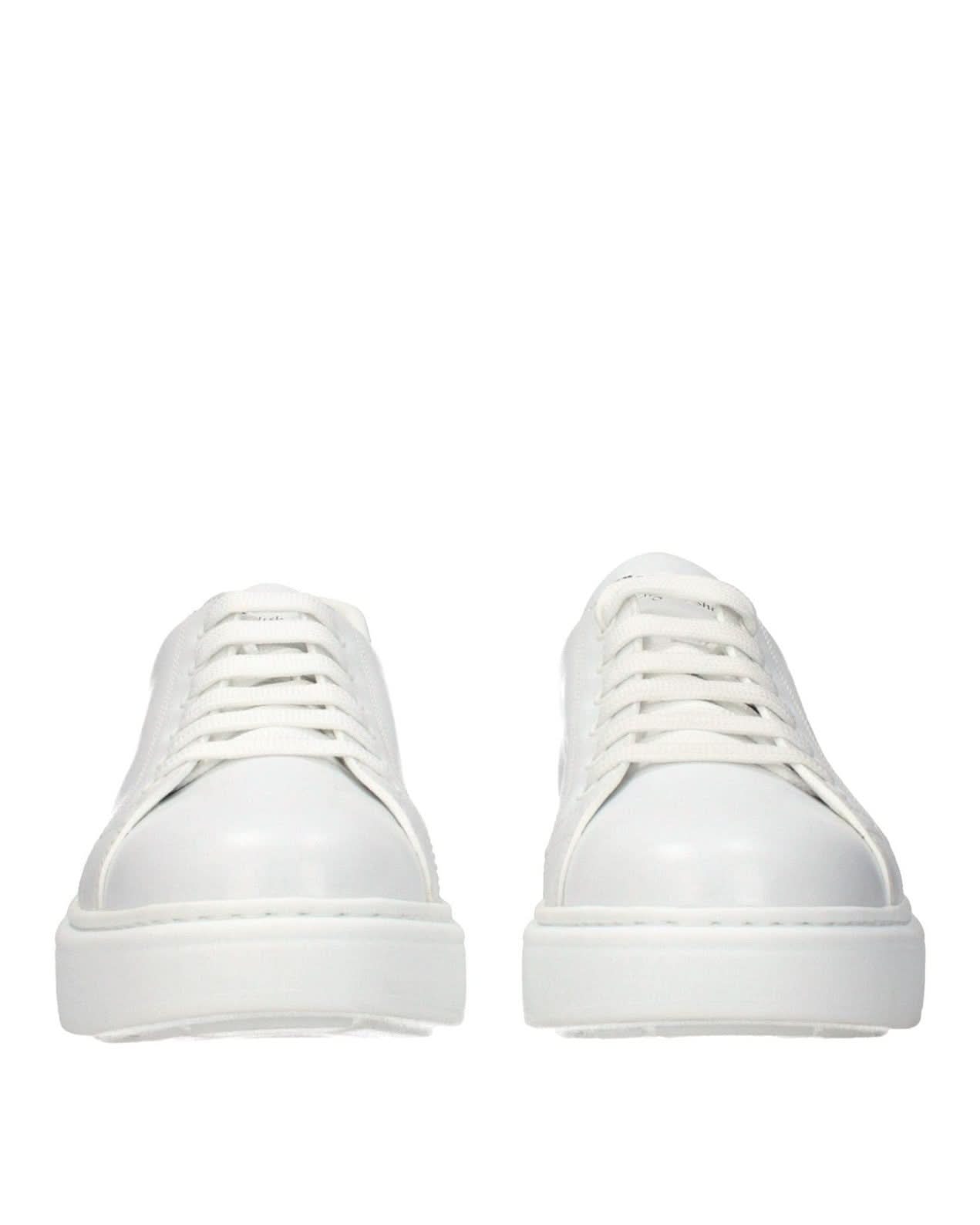 Church's White Leather Low Top Sneakers 