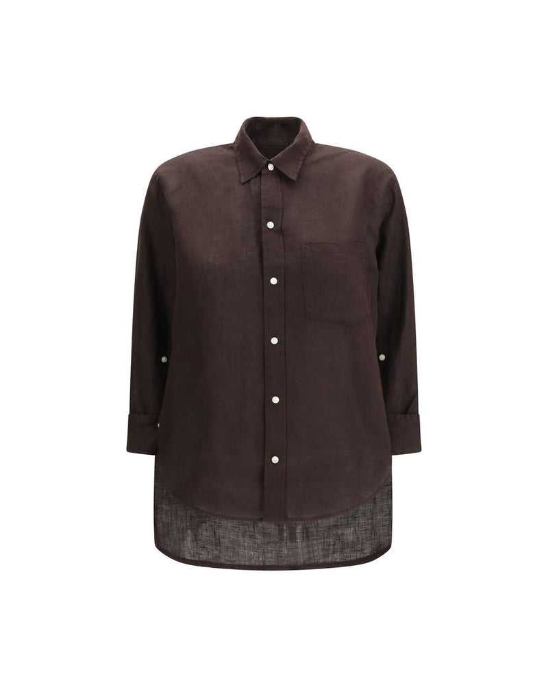 Citizens Of Humanity Brown Linen Blouse Glam Steals