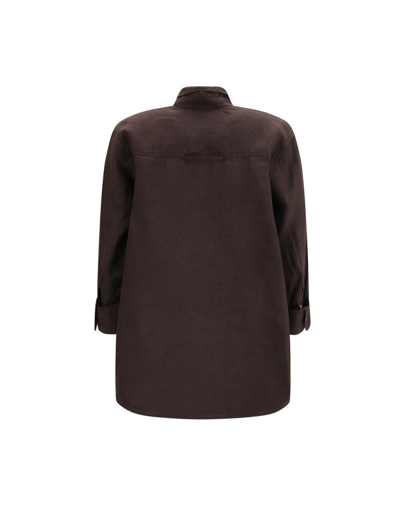 Citizens Of Humanity Brown Linen Blouse Glam Steals