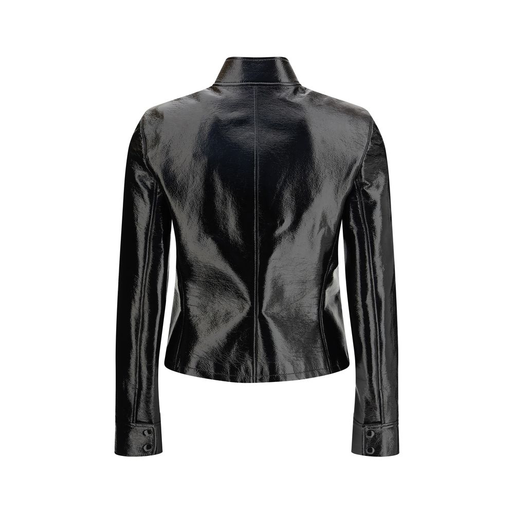 Courrèges Black Cotton Full Length Jacket Glam Steals