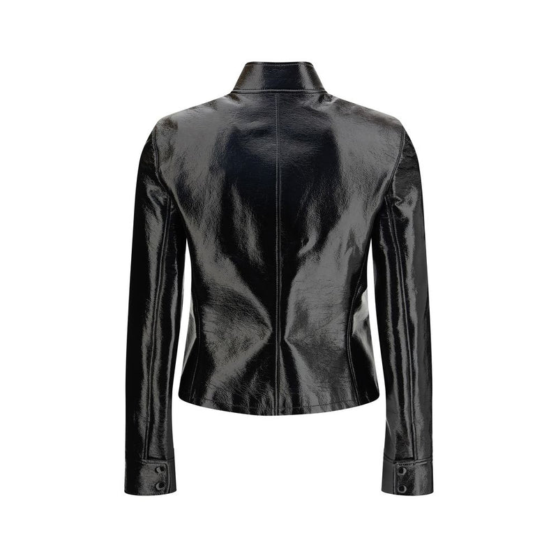 Courrèges Black Cotton Full Length Jacket Glam Steals