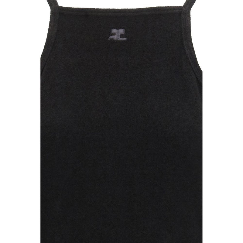 Courrèges Black Viscose Casual Dress Glam Steals
