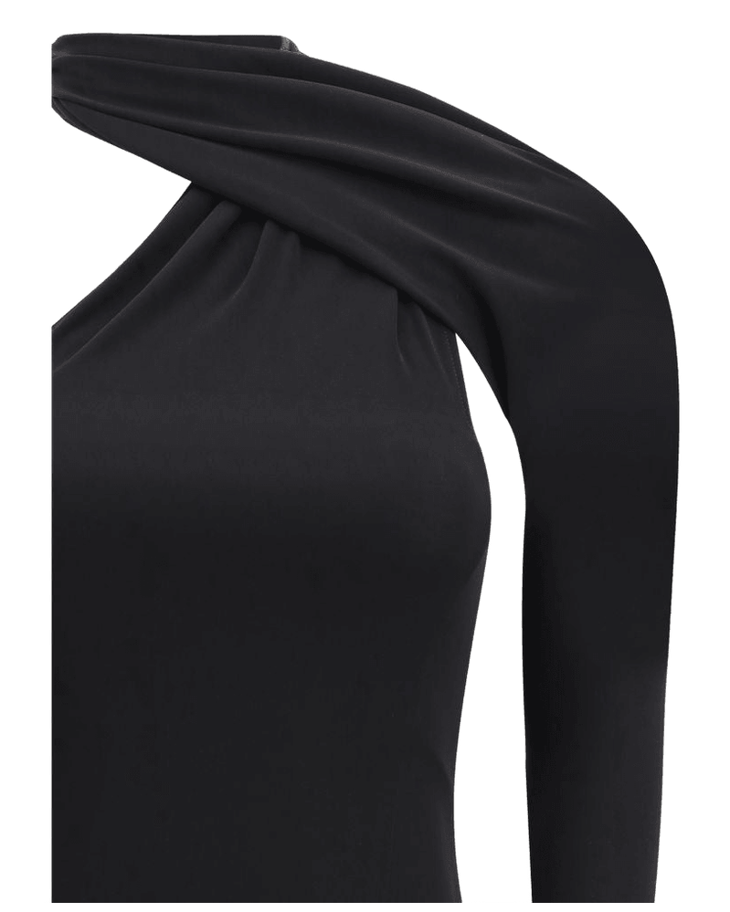 Courrèges Black Viscose Cocktail Dress Glam Steals