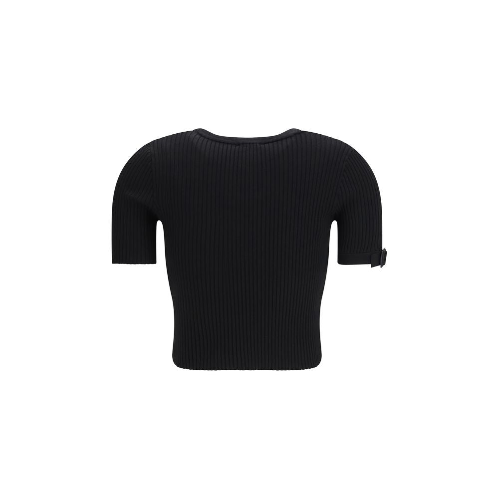 Courrèges Black Viscose Top Glam Steals