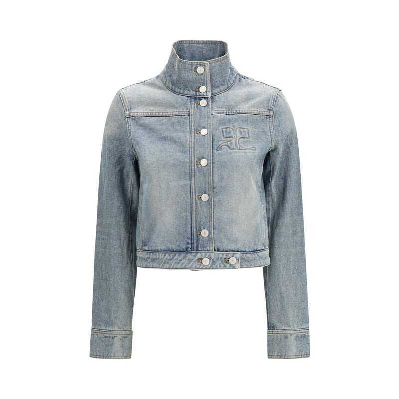 Courrèges Blue Cotton Denim Jacket Glam Steals