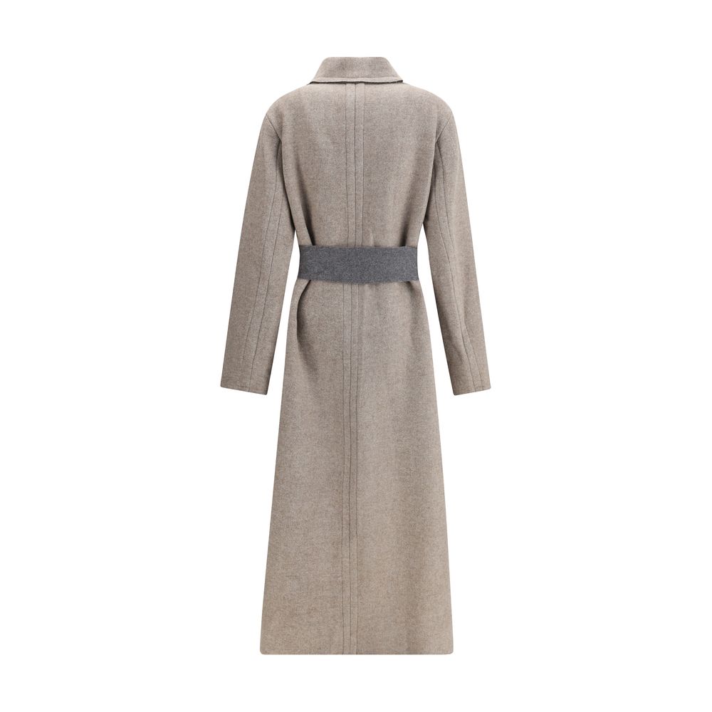 Di Stavnitser Beige Wool Merino Coat Glam Steals