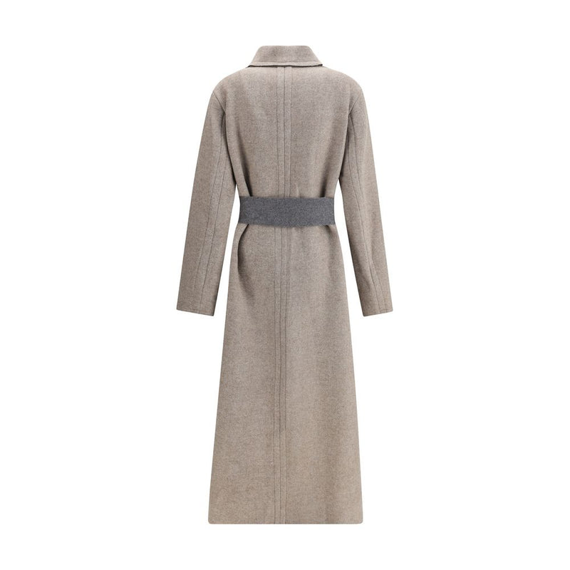Di Stavnitser Beige Wool Merino Coat Glam Steals