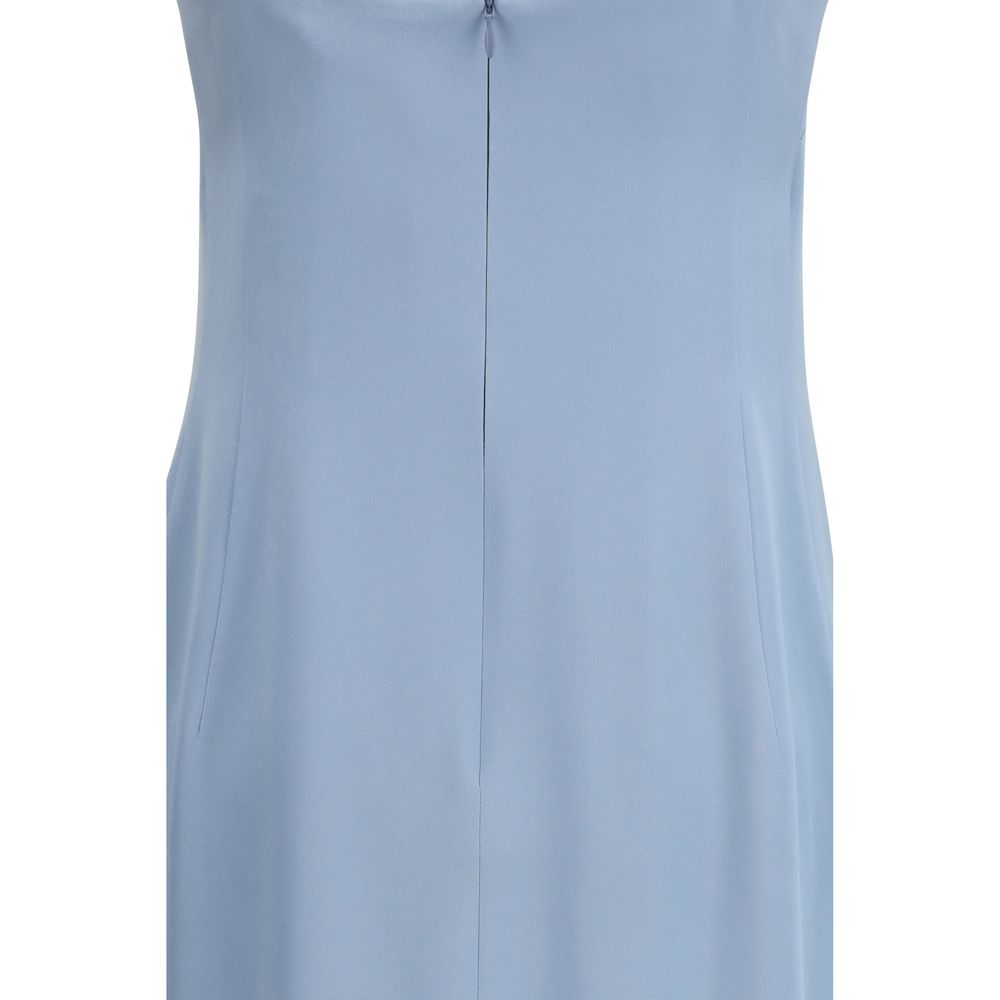 Di Stavnitser Light Blue Silk Long Dress Glam Steals