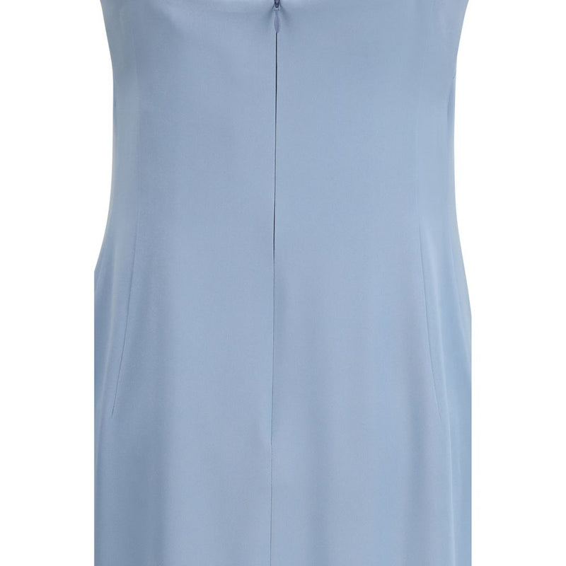 Di Stavnitser Light Blue Silk Long Dress Glam Steals