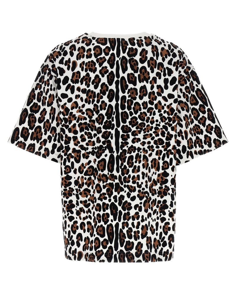 Dolce & Gabbana Animal Print Logo Plaque T-shirt Glam Steals