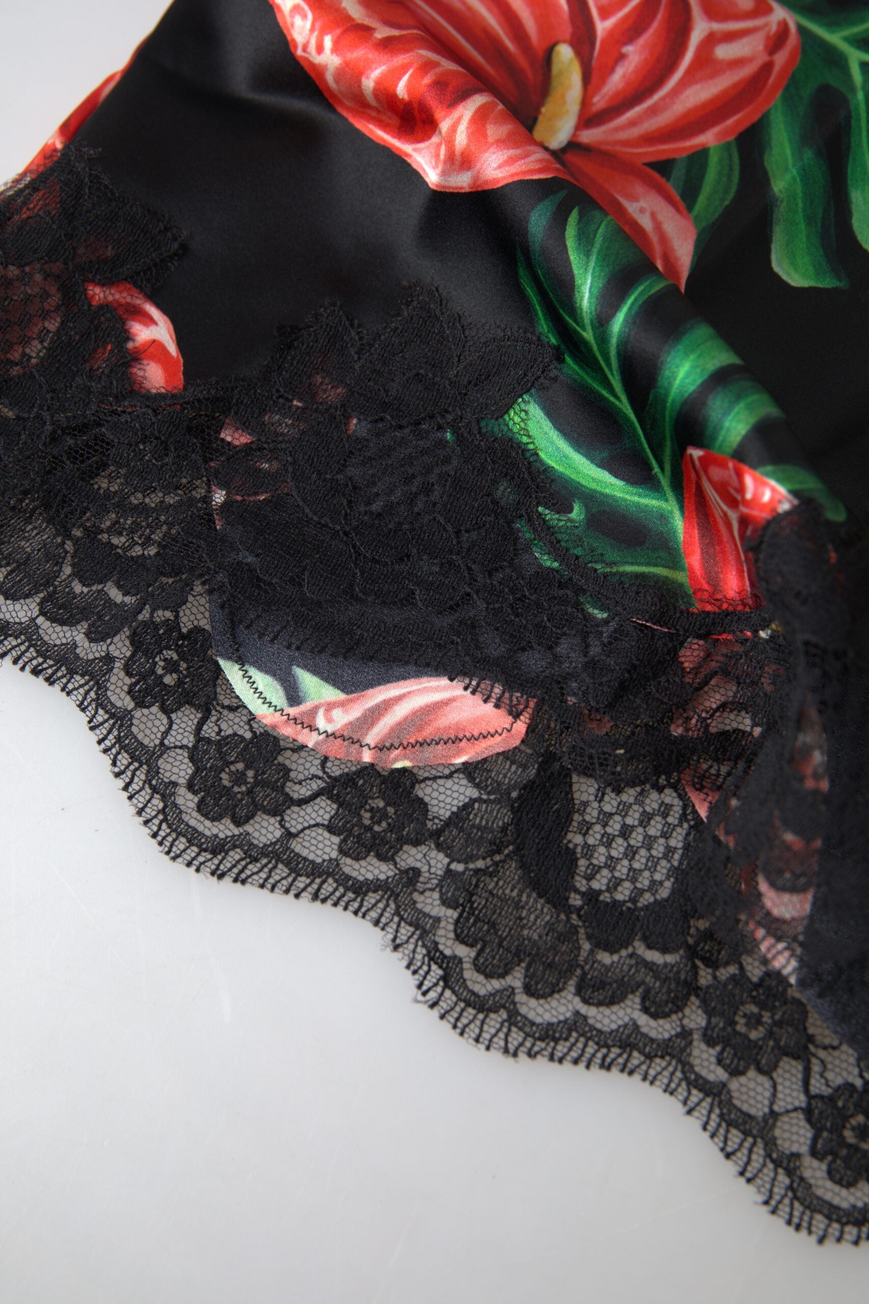 Dolce & Gabbana Anthurium Print Silk Camisole Top Glam Steals