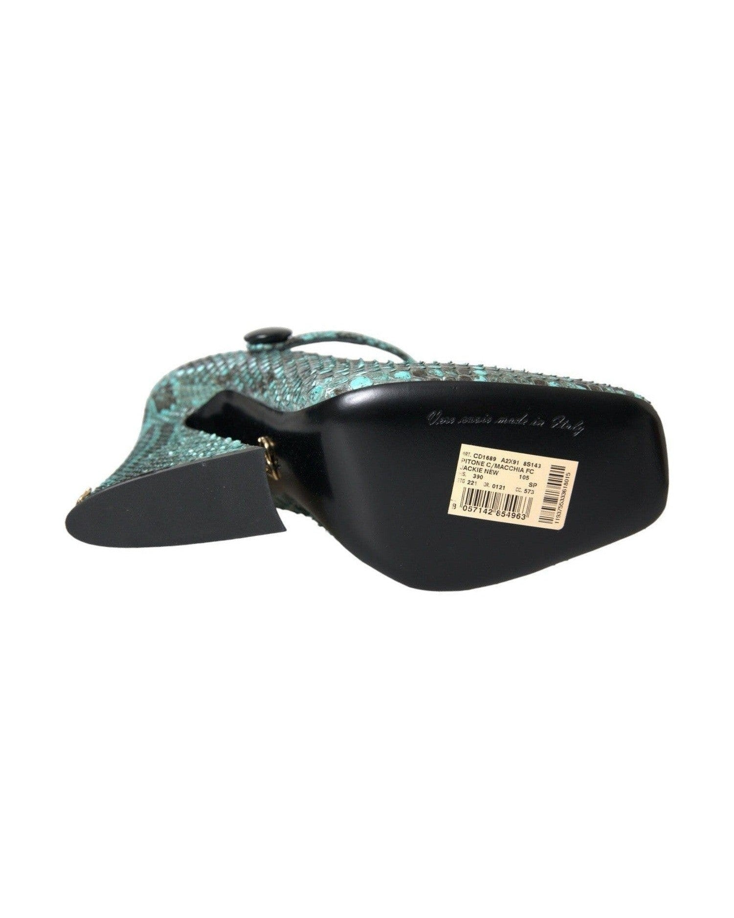Dolce & Gabbana Aqua Python Leather Mary Jane Pumps Shoes Glam Steals