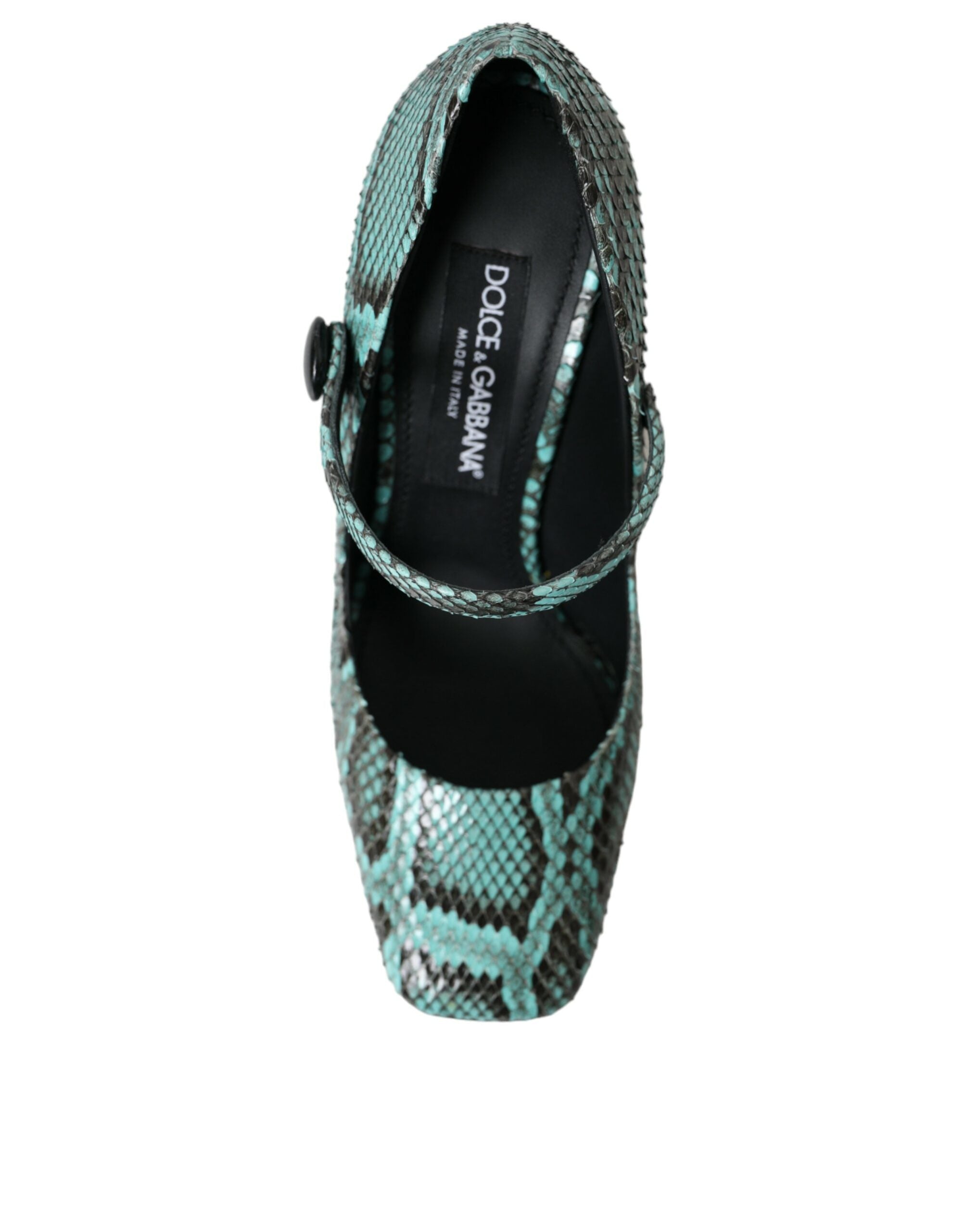 Dolce & Gabbana Aqua Python Leather Mary Jane Pumps Shoes Glam Steals