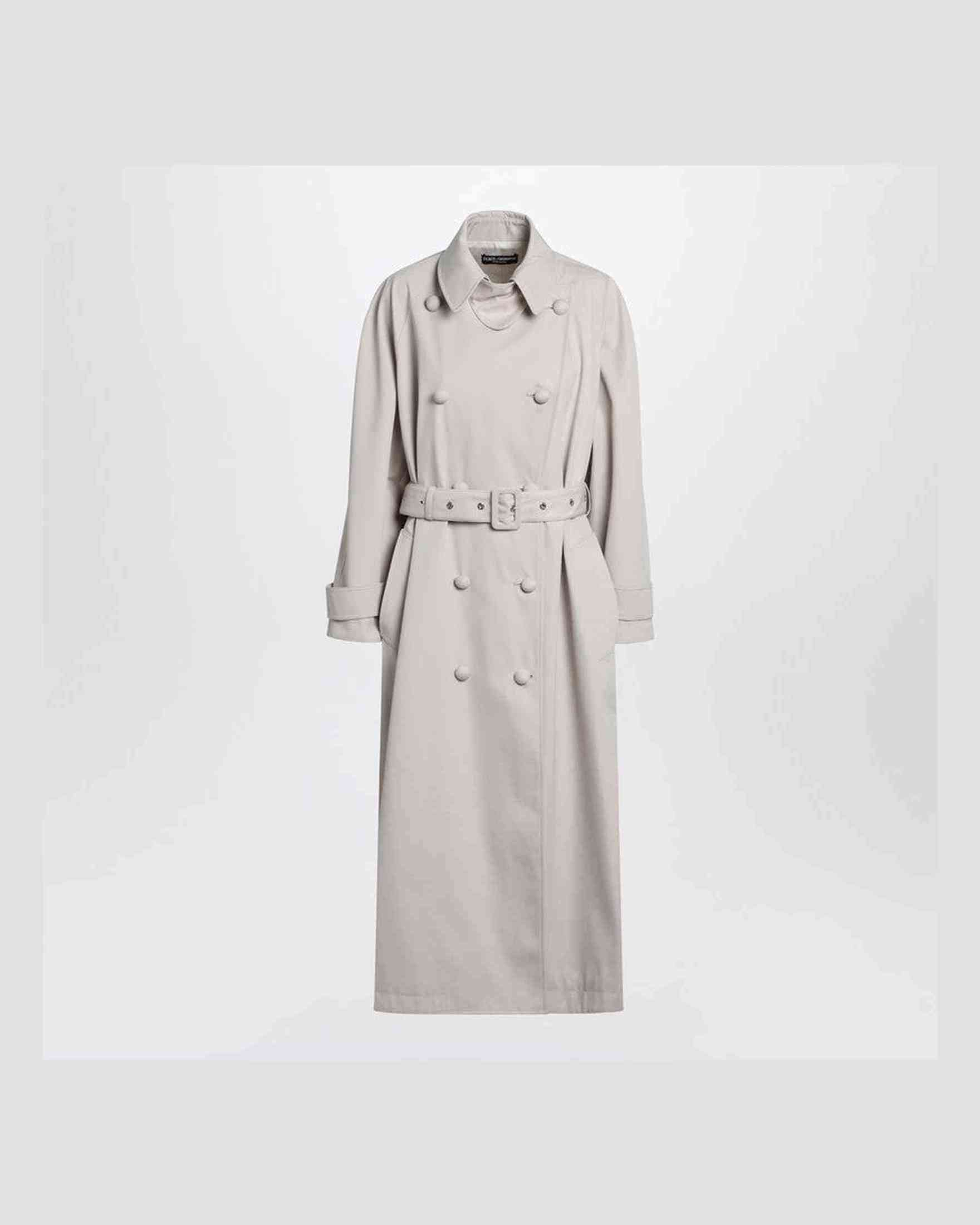 Dolce & Gabbana Beige Cotton Dolce&gabbana Trench in Drill Glam Steals