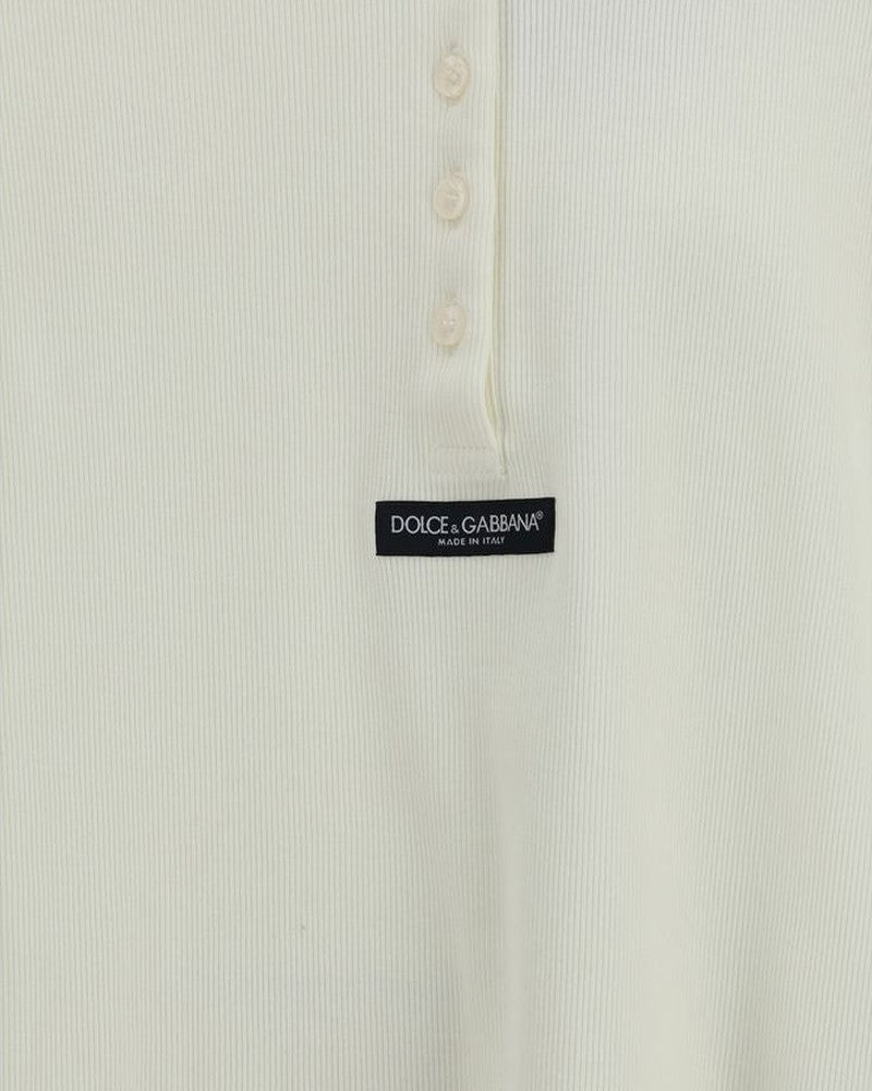 Dolce & Gabbana Beige Cotton Long Sleeve T-shirt Glam Steals